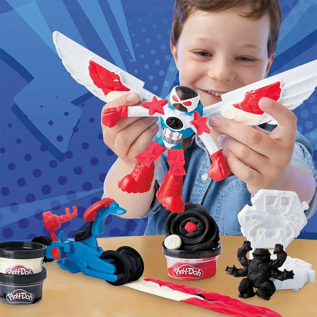 Play-Doh: Marvel Captain America Moto Slicer Spielset - Hasbro kép 3