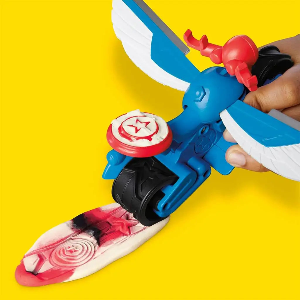 Play-Doh: Marvel Captain America Moto Slicer Spielset - Hasbro kép 4