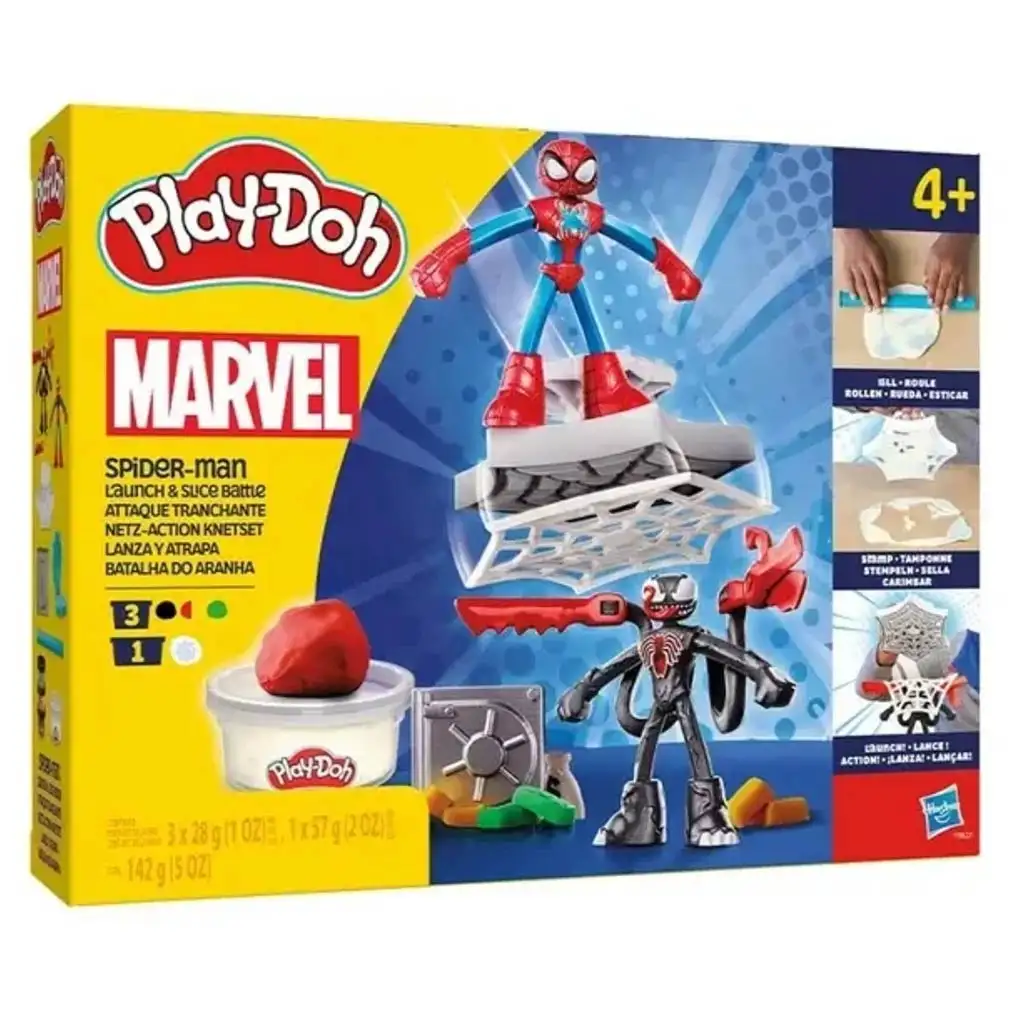 Play-Doh: Marvel Spider-Man Launch & Slice Kampfspielset - Hasbro