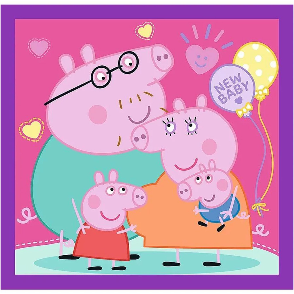 Peppa Wutz 3-in-1 Puzzle – 20, 36 und 50 Teile – Trefl kép 2