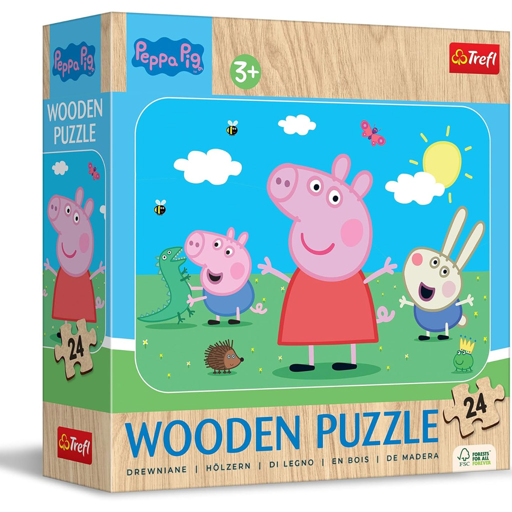 Peppa Wutz 24-teiliges Holzpuzzle – Trefl