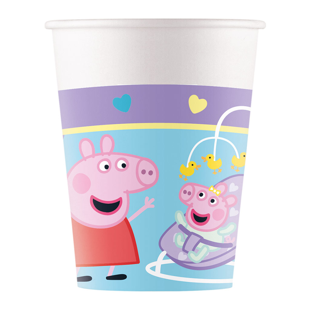 Peppa malac papír pohár 8db-os szett 200ml kép 1