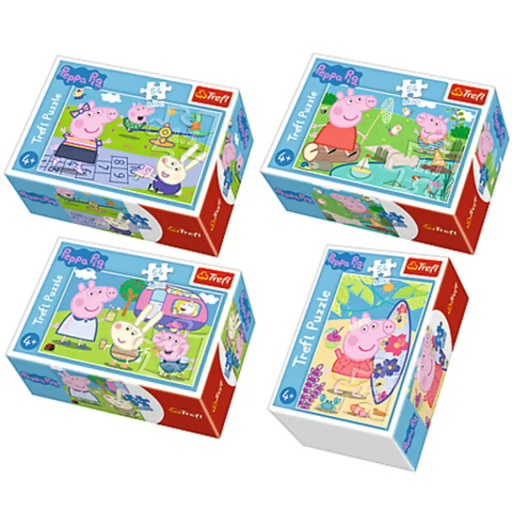 Peppa Wutz schönste Tage 54-teiliges Mini-Puzzle 4 verschiedene - Trefl