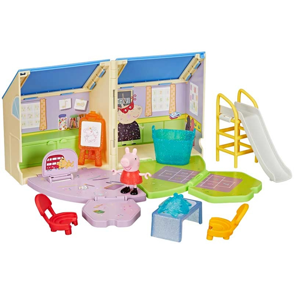Peppa Wutz: Peppas aufklappbare Kindergarten-Spielset – Hasbro kép 2