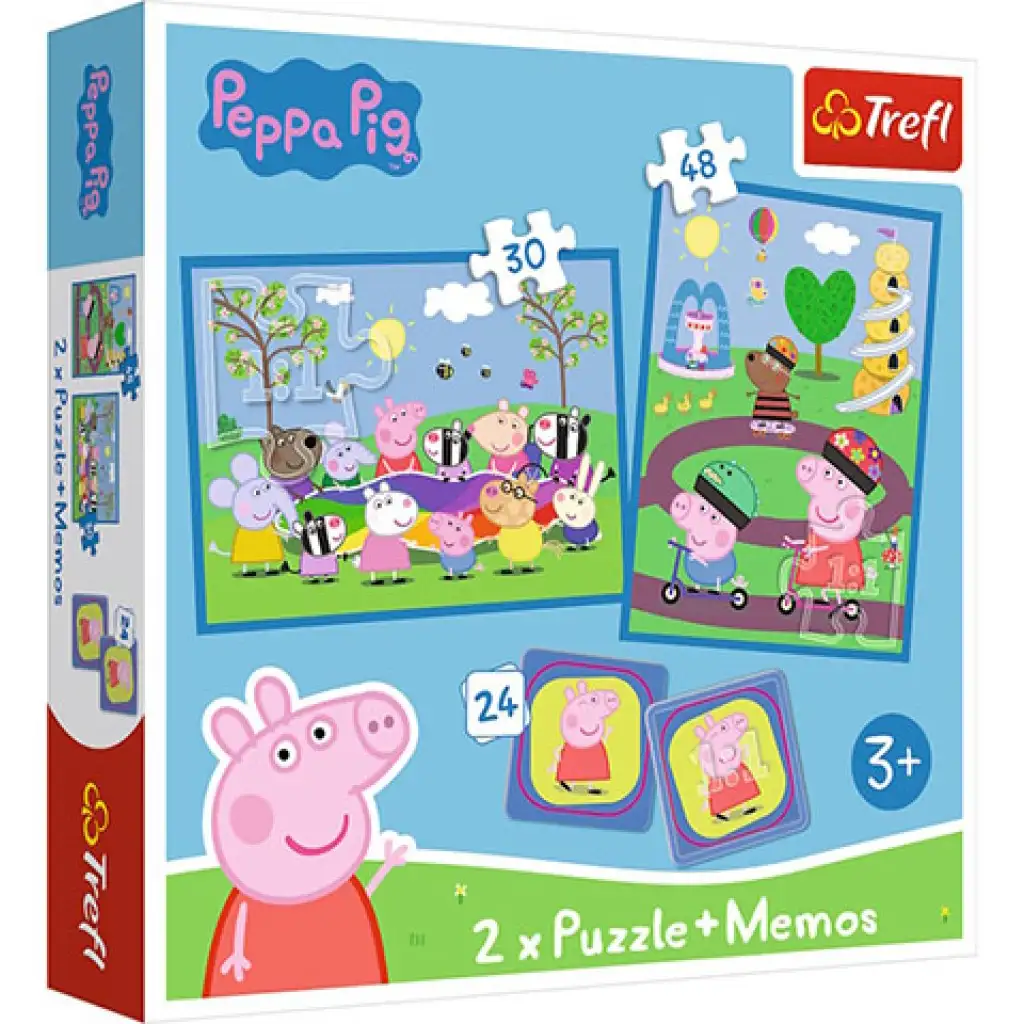 Peppa Wutz 2-in-1 Puzzle und Memospiel - Trefl