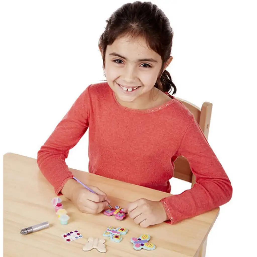 Schmetterlinge Holz Kühlschrankmagnet Bastelset - Melissa & Doug kép 4