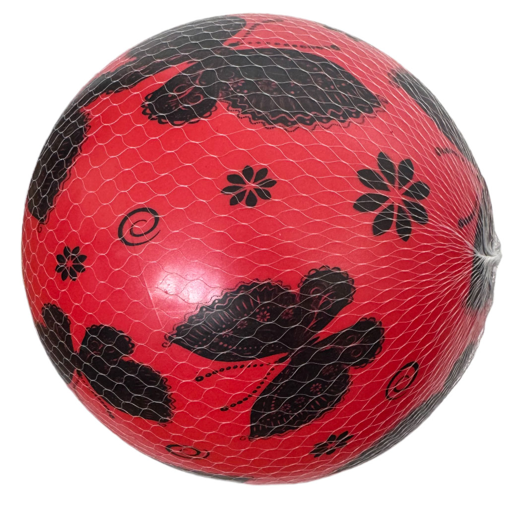 Gummiball mit Schmetterlings- und Blumenmuster, 23 cm, in verschiedenen Ausführungen, 1 Stück kép 4