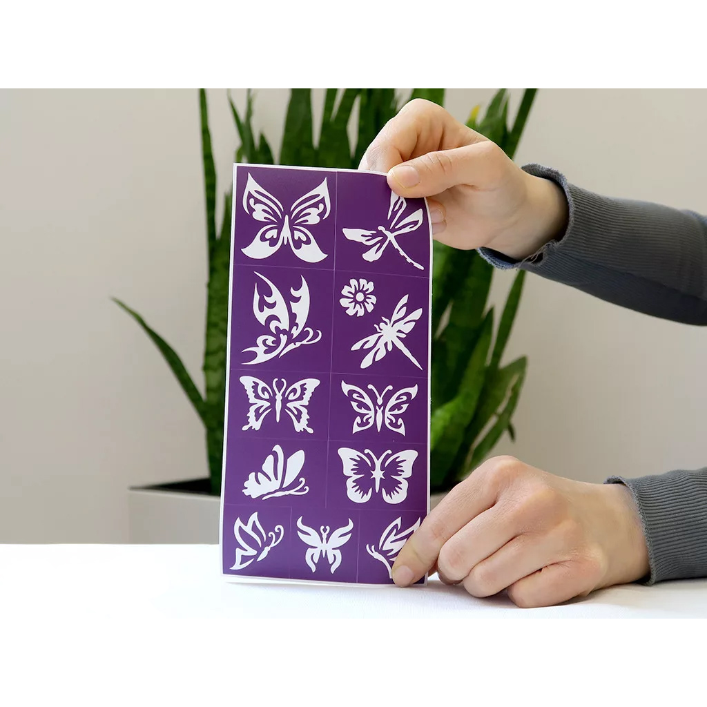 TyToo: Schablonenset für Glitzertattoos Schmetterlinge, 23 Stück kép 5