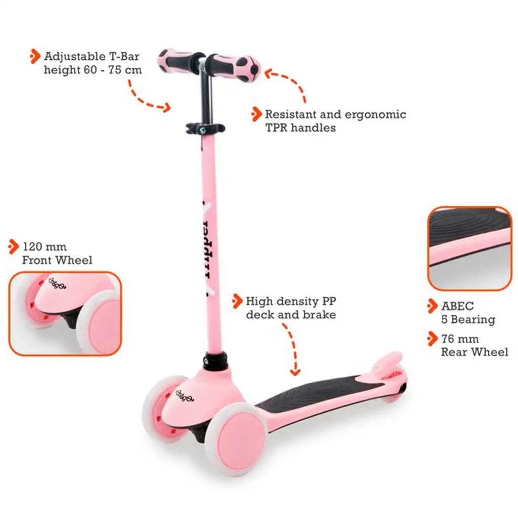 On and Go pink Dreirad-Roller - Mondo Toys kép 2