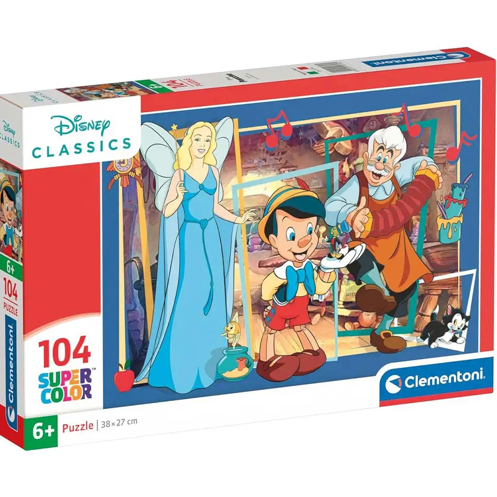 Disney Pinocchio 104-teiliges Supercolor Puzzle - Clementoni