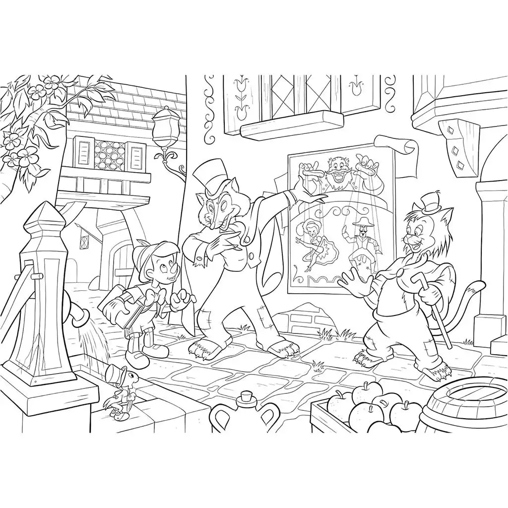 Disney Pinocchio 2-in-1 Maxi 35-teiliges Puzzle und Malvorlage 70x50cm – Lisciani kép 2
