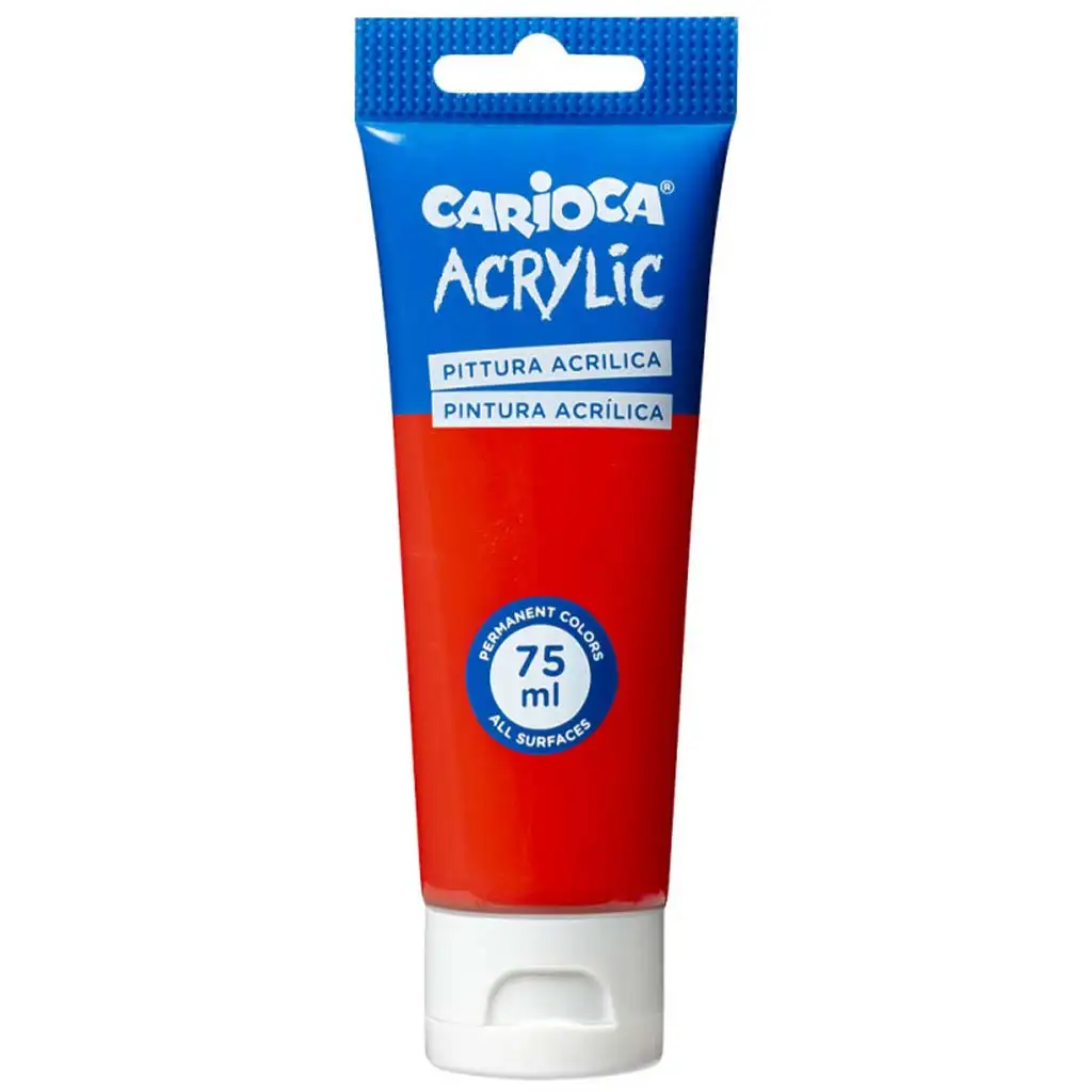 Acrylfarbe 75ml in Rot - Carioca