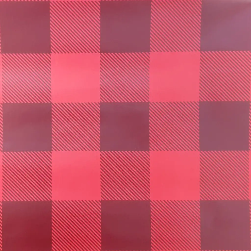 Piros kockás csomagolópapír 200x70cm kép 1