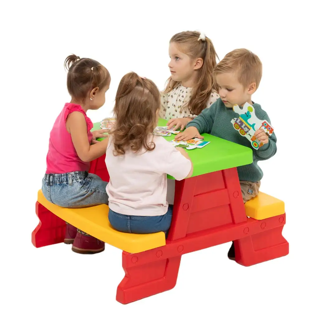 Roter Picknicktisch 70x79x47cm kép 2