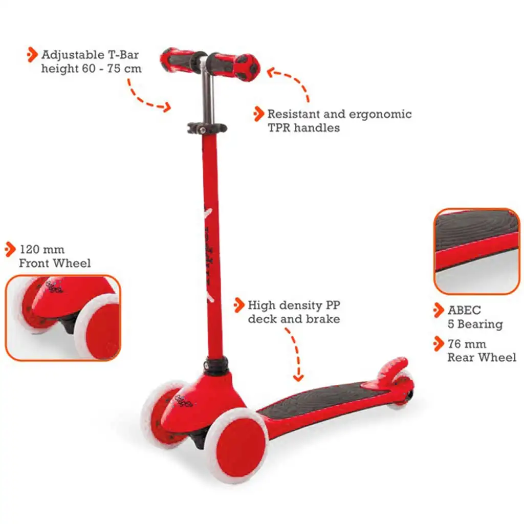 On and Go roter dreirädriger Roller - Mondo Toys kép 2