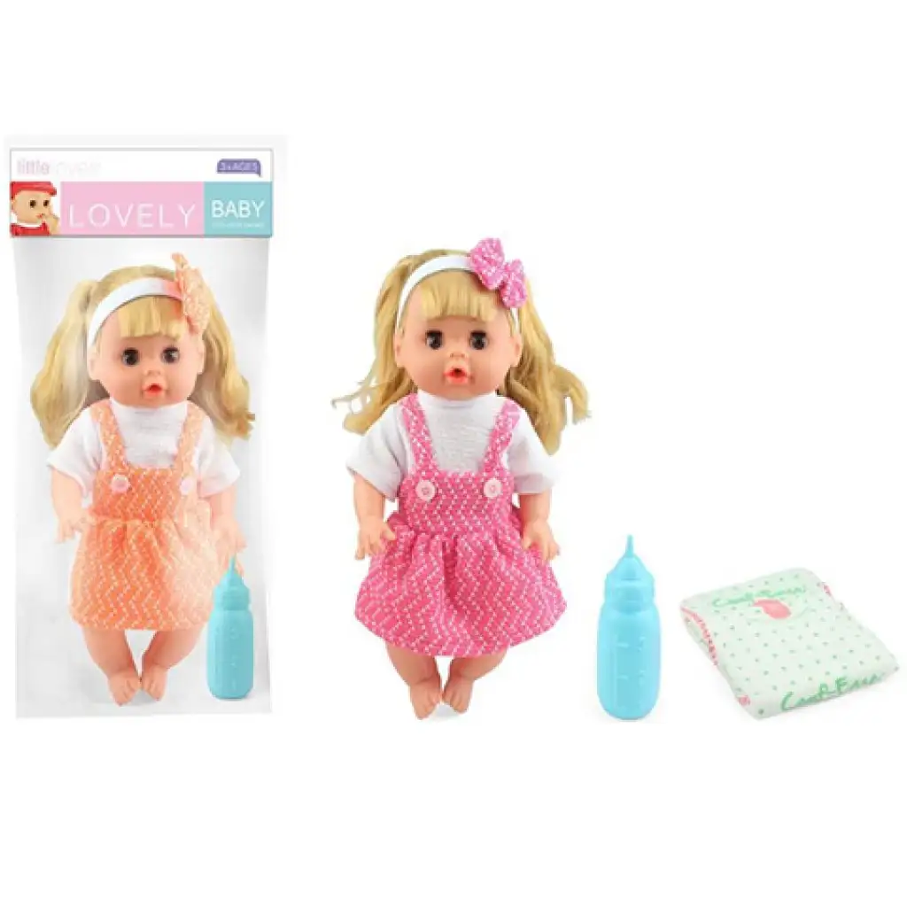 Pislő baba kiegészítőkkel 30cm kép 1