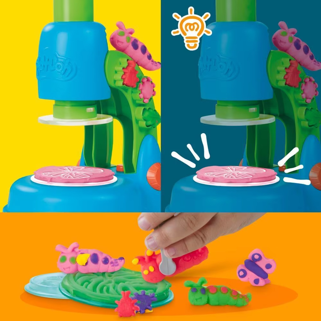 Play-Doh: Wonder Glow Mikroskop-Knetset mit leuchtenden Elementen – Hasbro kép 2