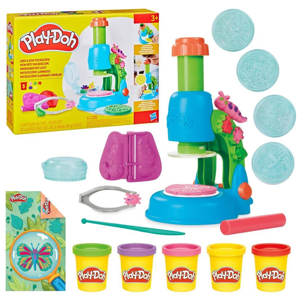 Play-Doh: Wonder Glow Mikroskop-Knetset mit leuchtenden Elementen – Hasbro kép 3