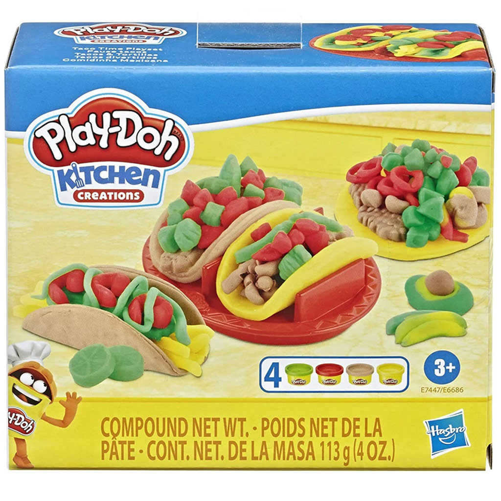 Play-Doh: Kitchen Creations Taco Time Spielset mit 4 Knetdosen - Hasbro