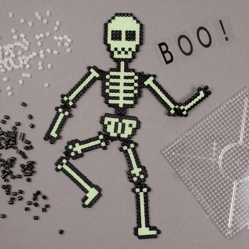 PlayBox: 5mm MIDI im Dunkeln leuchtende bügelbare Perlen, 1000 Stück Packung kép 3