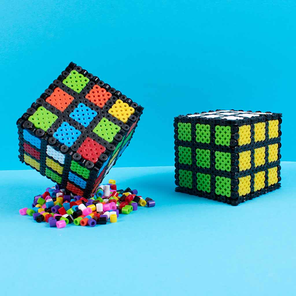 PlayBox: Go Green 5mm MIDI bunte Bügelperlen im Eimer, 5000 Stück Packung kép 2