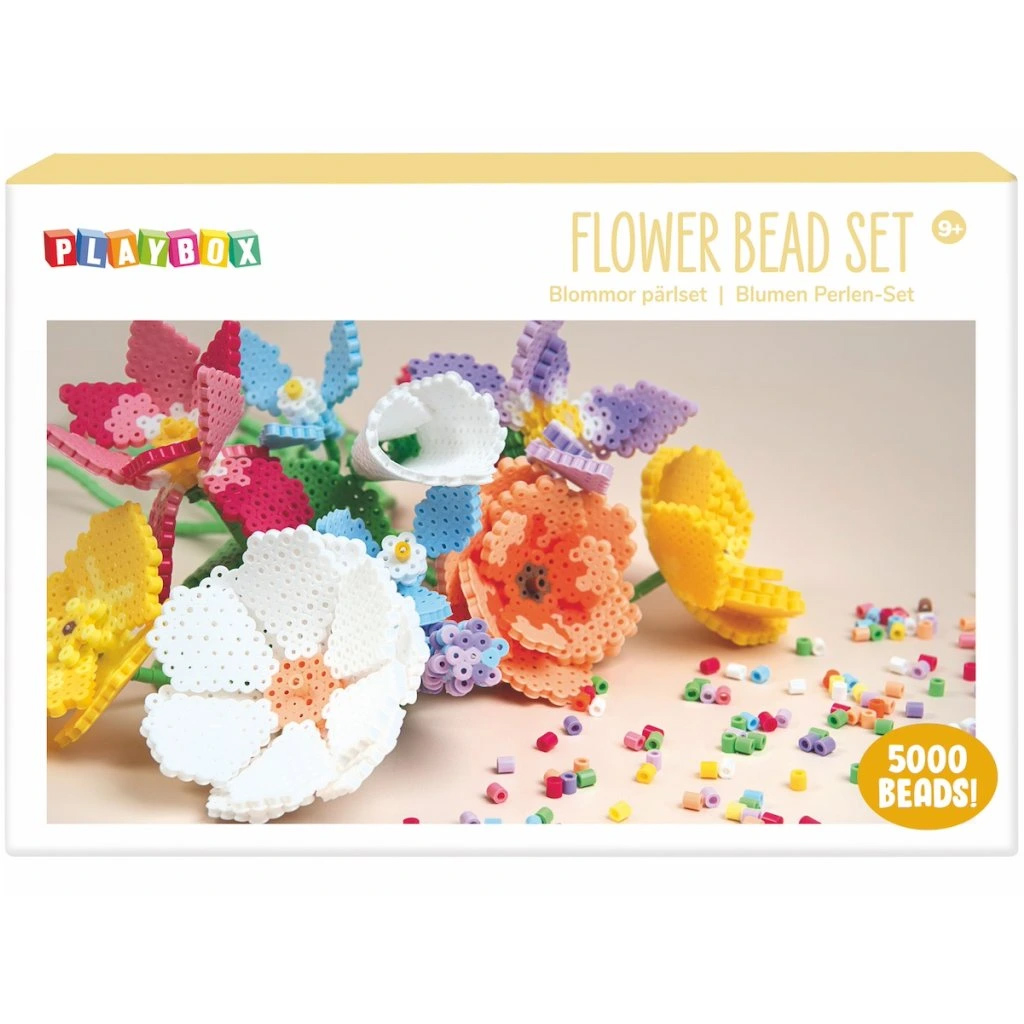 PlayBox: 5-mm MIDI bügelbare Perlen Blumen 5000er-Set
