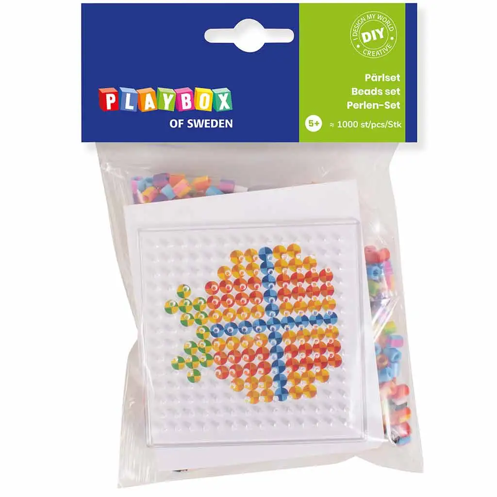 PlayBox: 5mm MIDI Bügelperlen - Gestreifte Stücke 1000er Packung kép 1