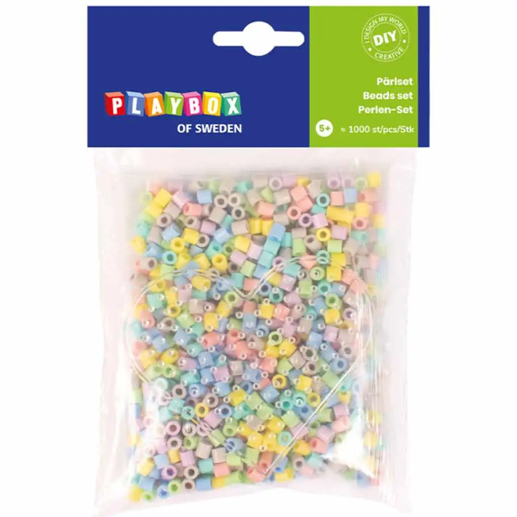 PlayBox: 5mm-es MIDI vasalható gyöngyök - Pasztell színek 1000db-os csomag kép 1