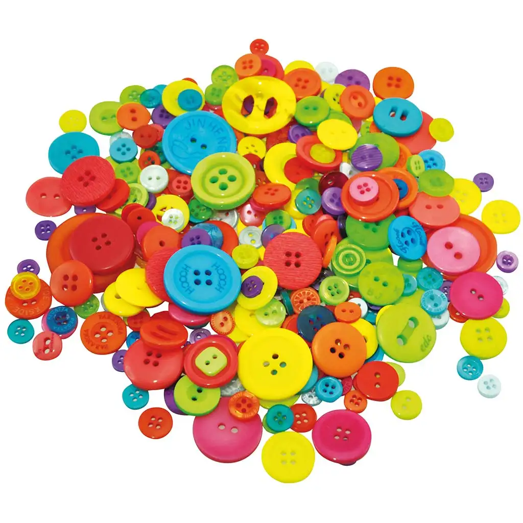 PlayBox: Bunte Knöpfe in verschiedenen Größen, 500g-Packung