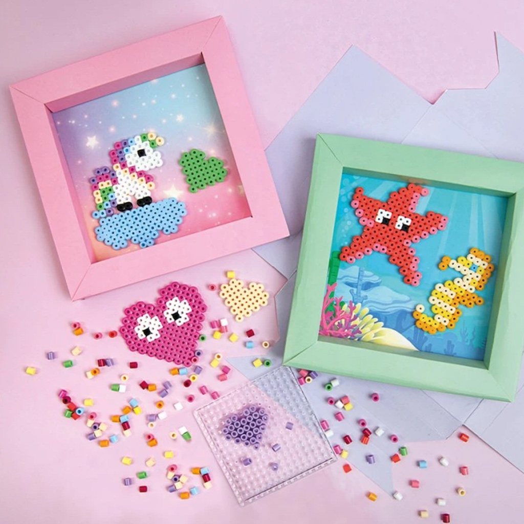 PlayBox: Kreatives Set zur Herstellung von Bügelperlenbildern - Einhorn kép 2