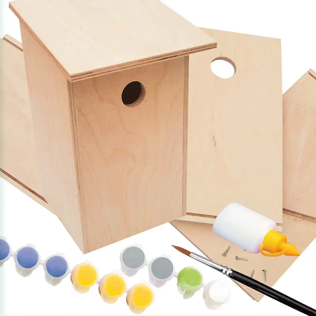 PlayBox: Bausatz für ein hölzernes Vogelhaus kép 2