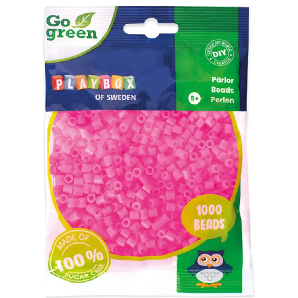 PlayBox: Go Green 5mm MIDI Bügelperlen 1000 Stück in Pink kép 1