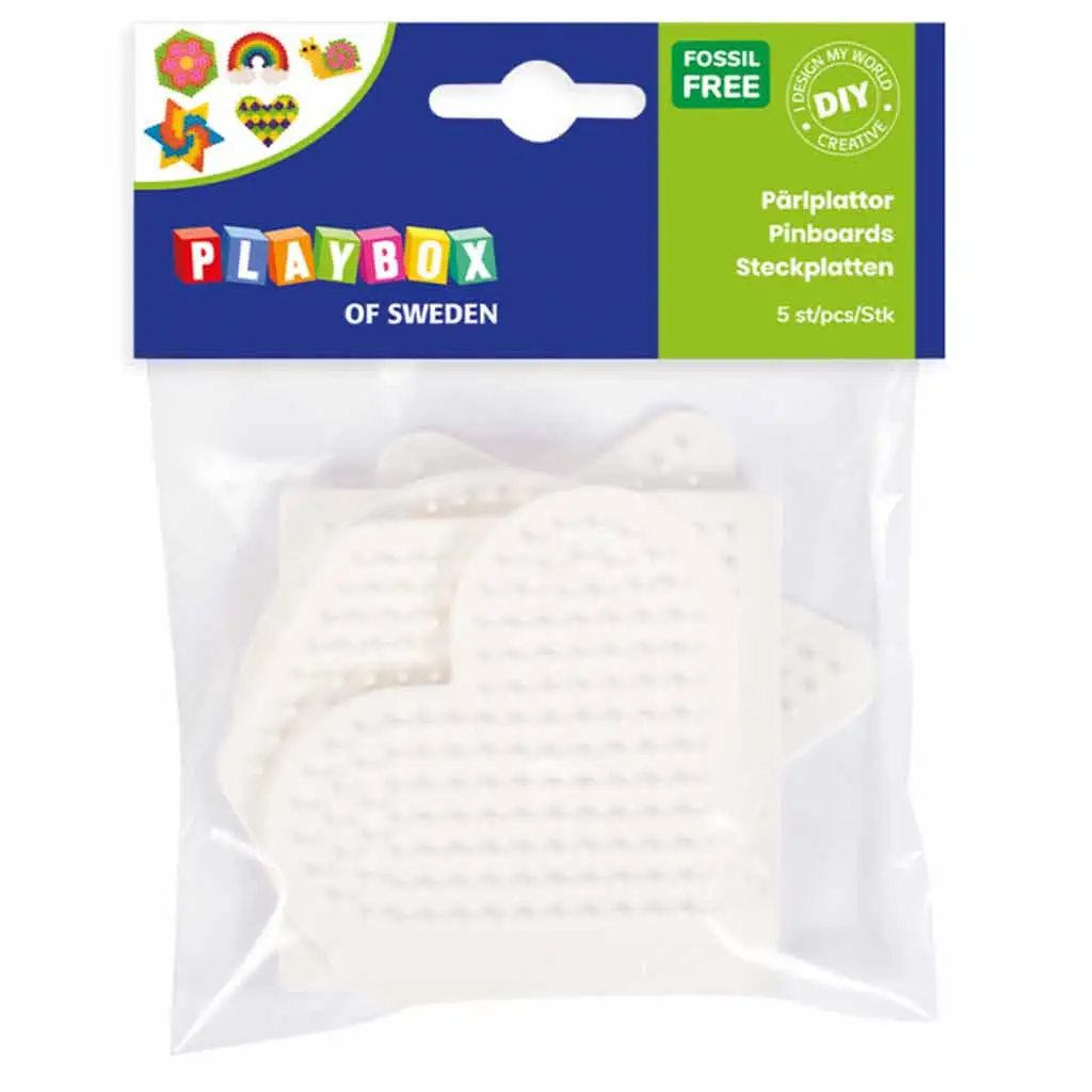 PlayBox: 5mm-MIDI-Bioplastik-Grundplatte für Bügelperlen, 4er-Pack