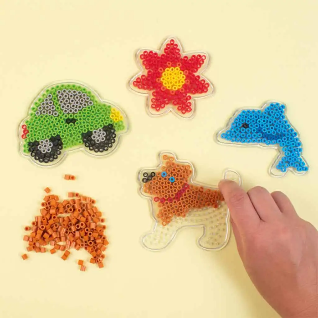 PlayBox: 5mm MIDI bügelperlen Basis - Hund, Auto, Fisch, Blume 4er-Pack kép 3