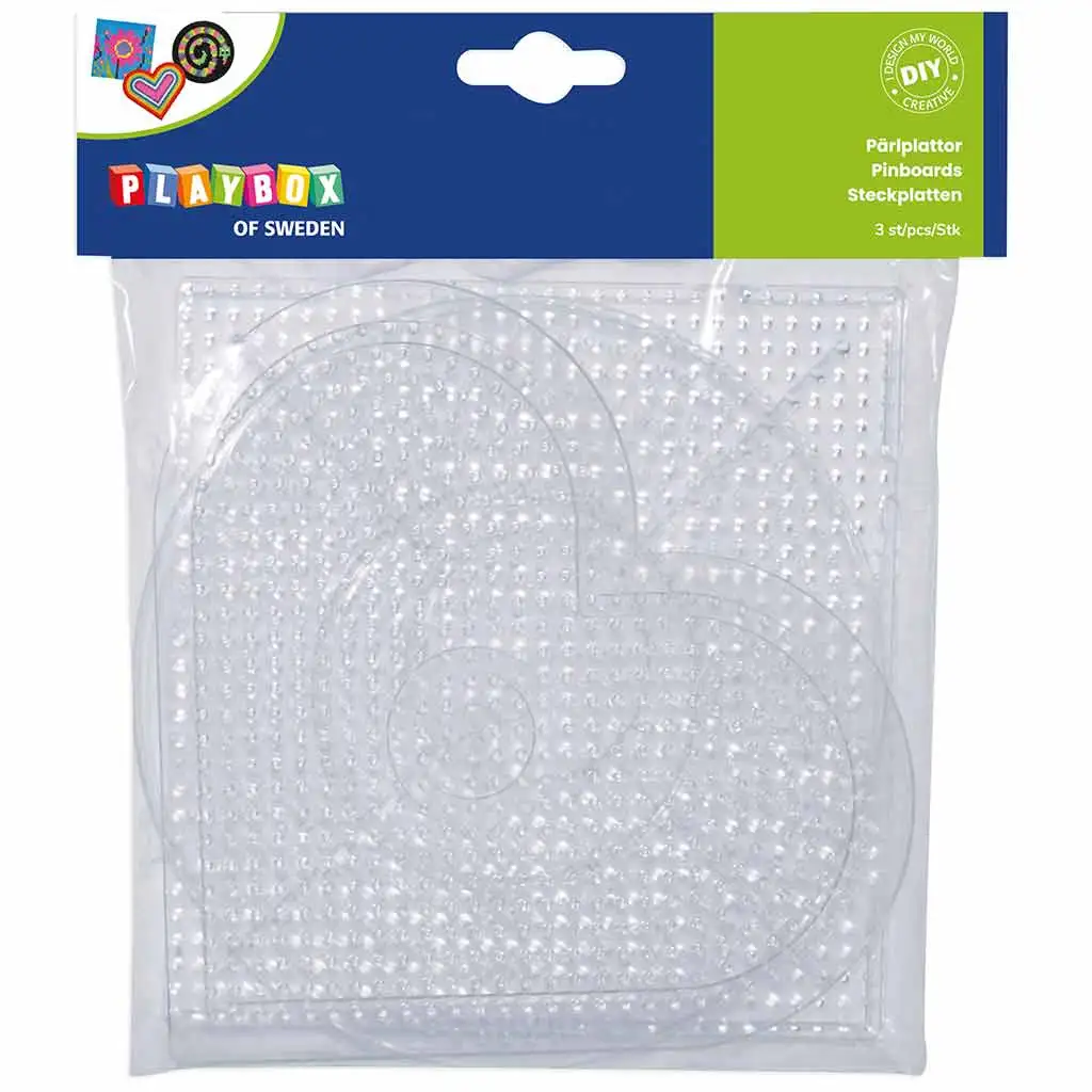 PlayBox: 5-mm-MIDI-bügelperlen-Platten, 3er-Pack
