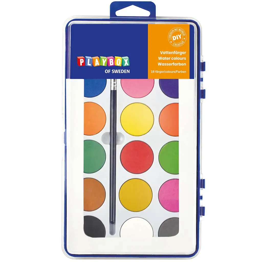 PlayBox: Wasserfarbenpalette mit 18 Farben