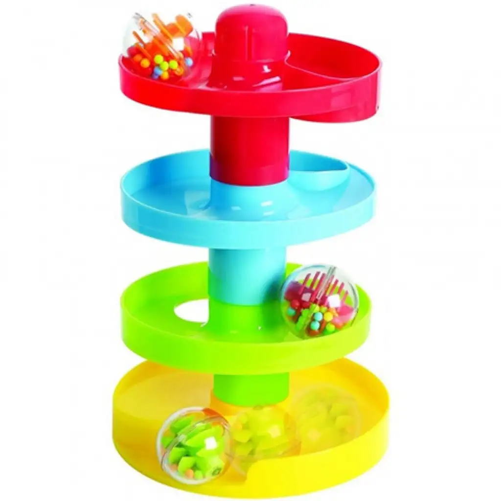 Playgo: Babykugelbahn-Turm mit drei Kugeln kép 2