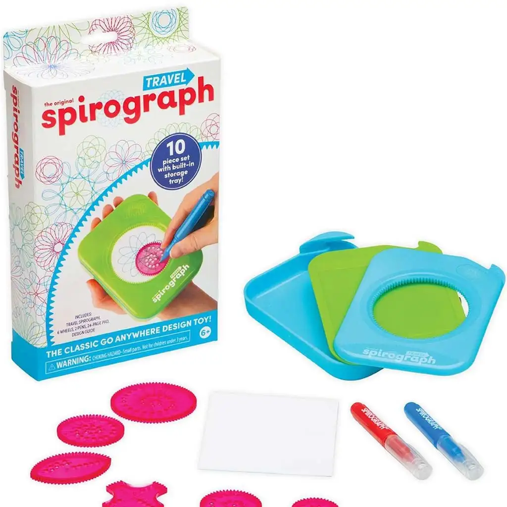 Spirograph: Reisender Spirograph mit Aufbewahrung in kompakter Größe, 10-teiliges Set kép 2