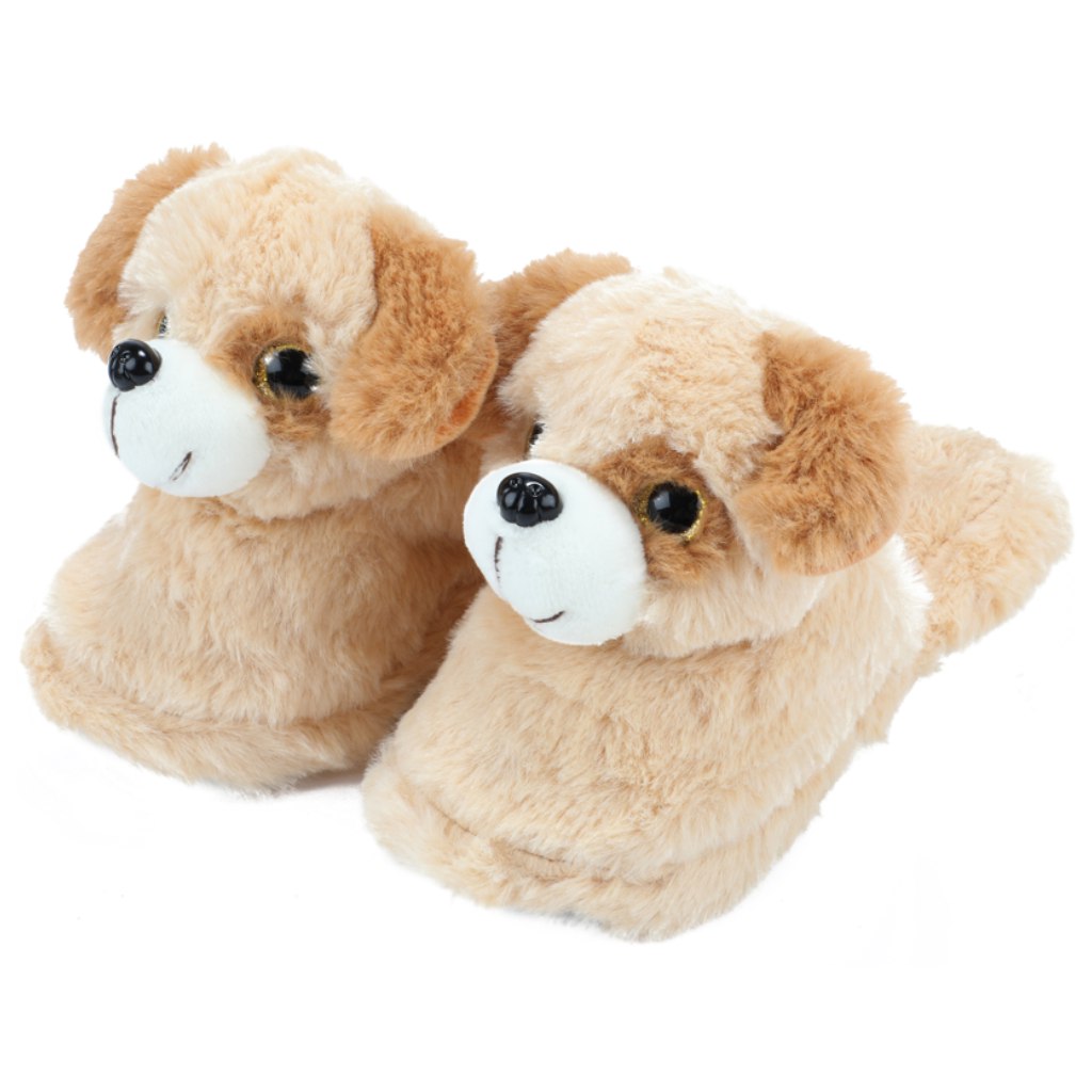Plüsch-Hund-Hausschuhe Größe 25-27 kép 2