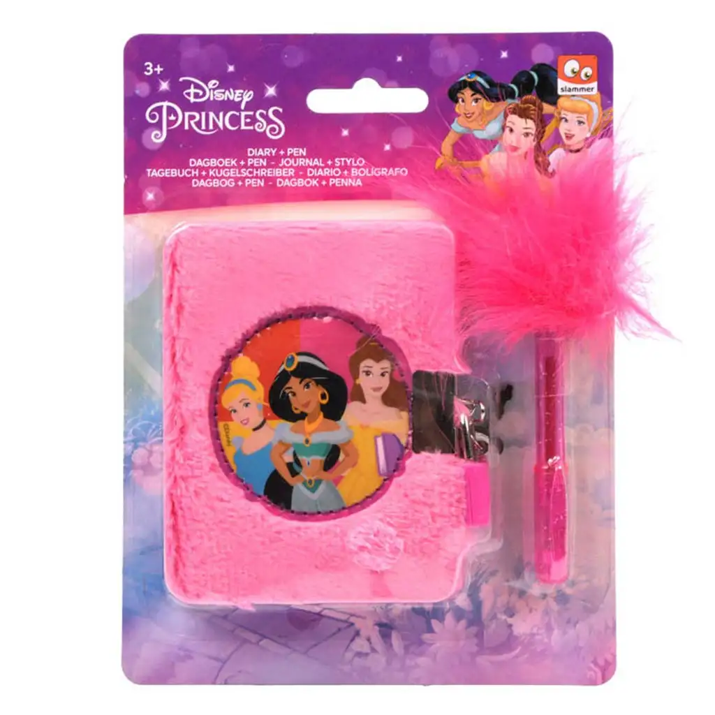 Disney+Prinzessinnen+Plüsch+Tagebuch+mit+Stift