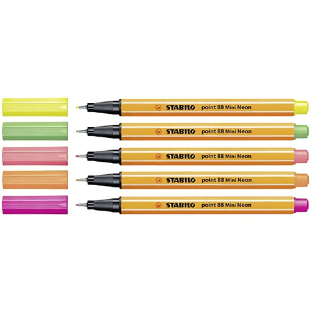 Stabilo: Point 88 Mini Neon Fineliner Set 5-teilig kép 2