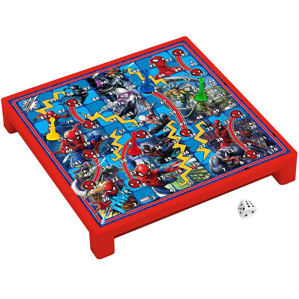 Luna: Spider-Man 2-in-1 Vier gewinnt und Schlangen und Leitern Brettspiel kép 2