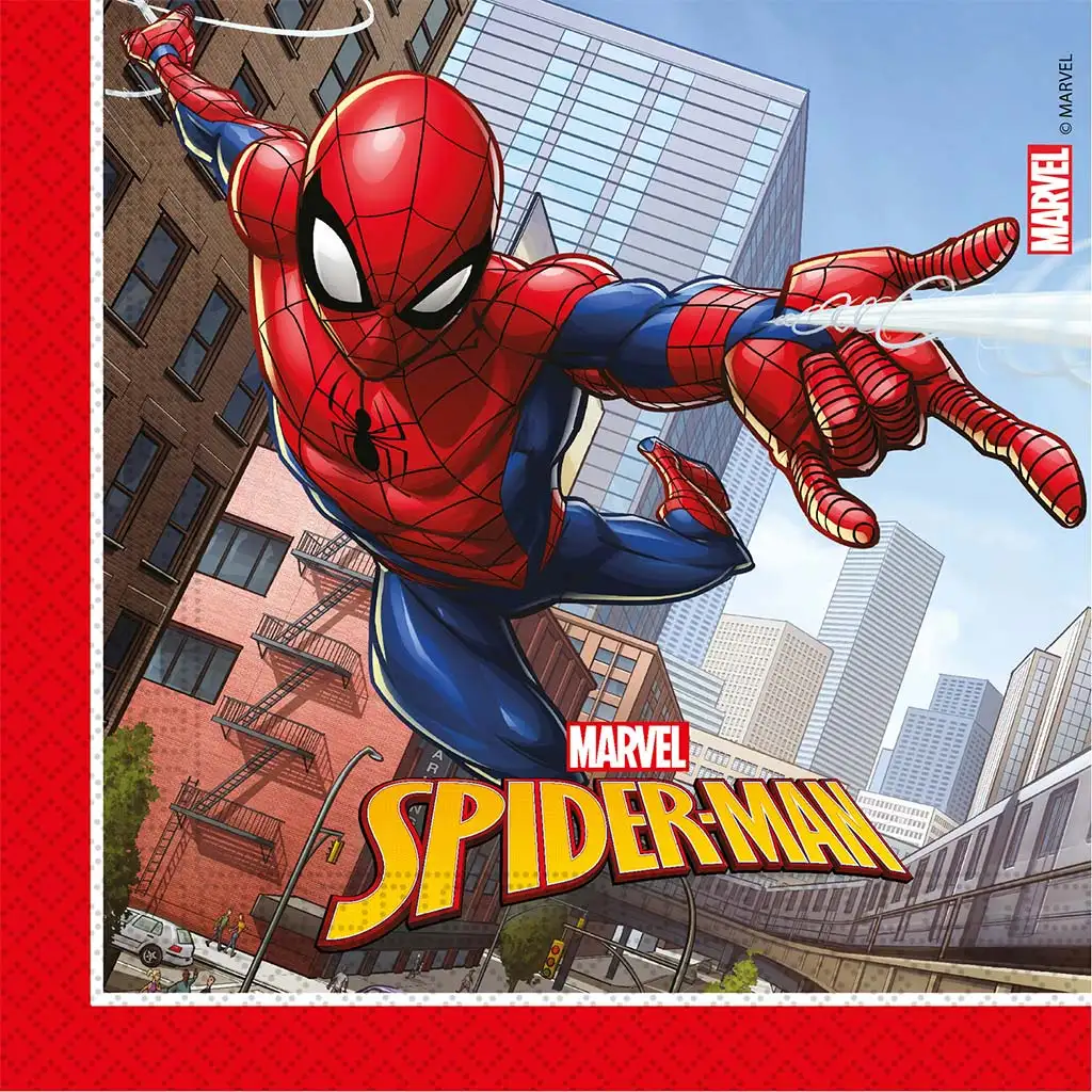 Spiderman-Papierserviettenset – 2-lagig, 33x33 cm, 20 Stück