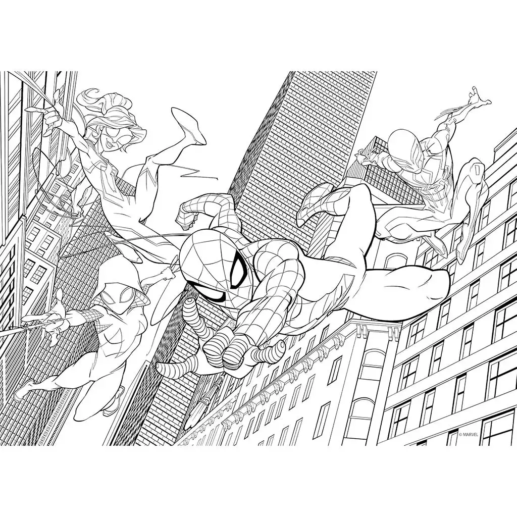 Spider-Man 2-in-1 Puzzle und Malbuch, 48 Teile, 35x25 cm – Lisciani kép 2