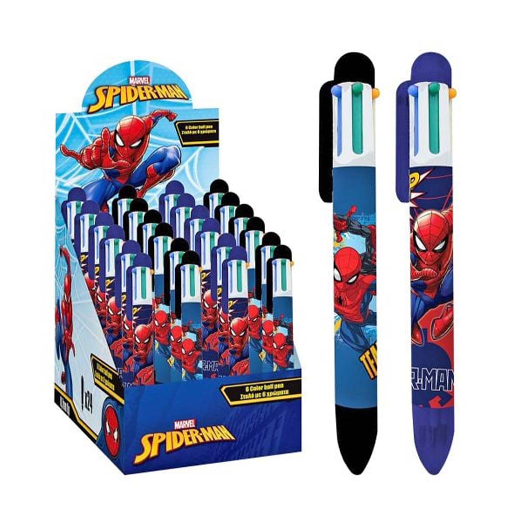 Luna: Spider-Man 6-farbiger Kugelschreiber, verschiedene Ausführungen, 1 Stück