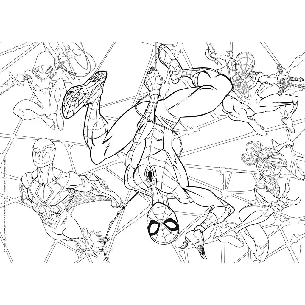 Spider-Man 2-in-1 60-teiliges Puzzle und Malbuch 35x25 cm - Lisciani kép 2
