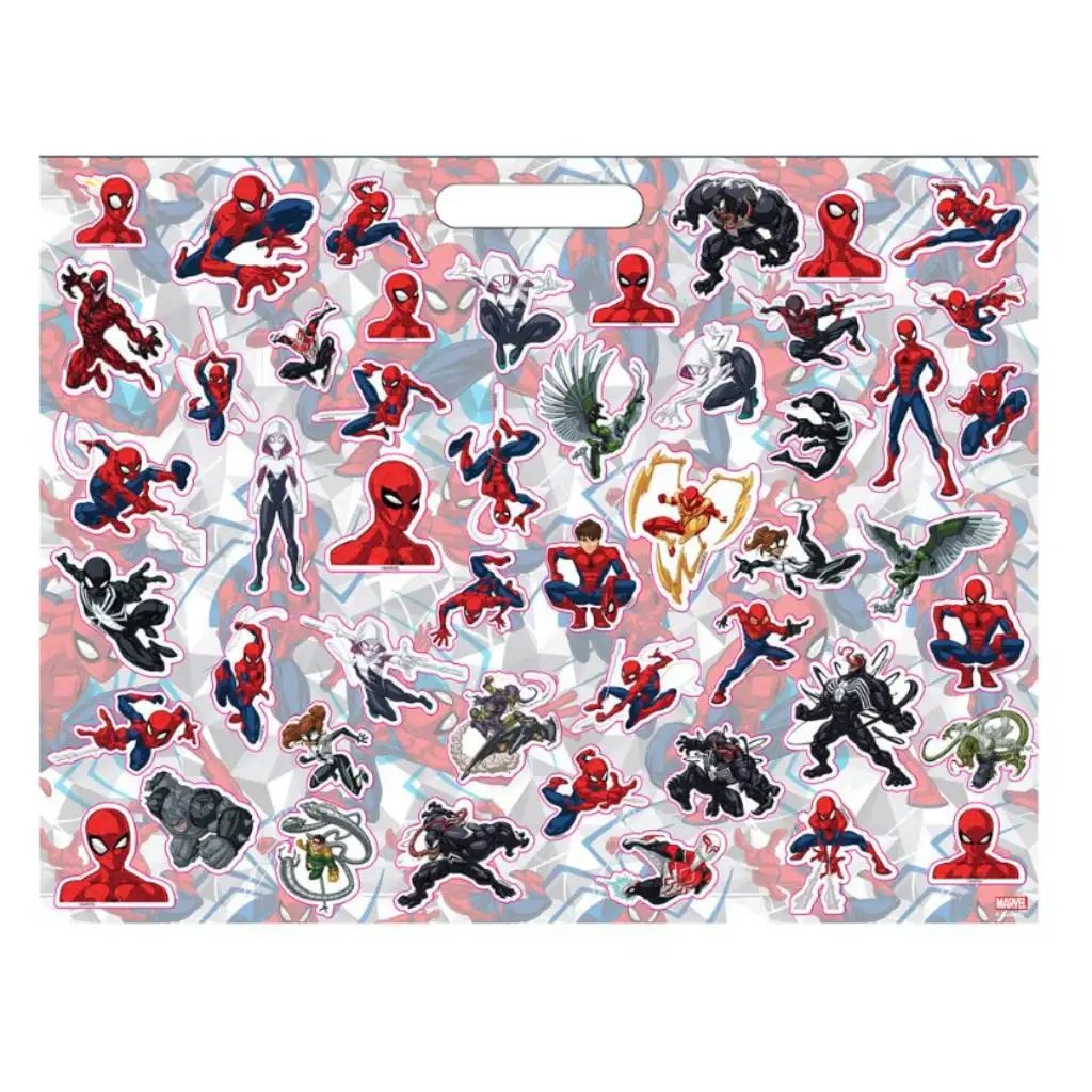 Das wunderbare Spider-Man Malset mit Aufklebern und 3 Wachsmalstiften kép 3