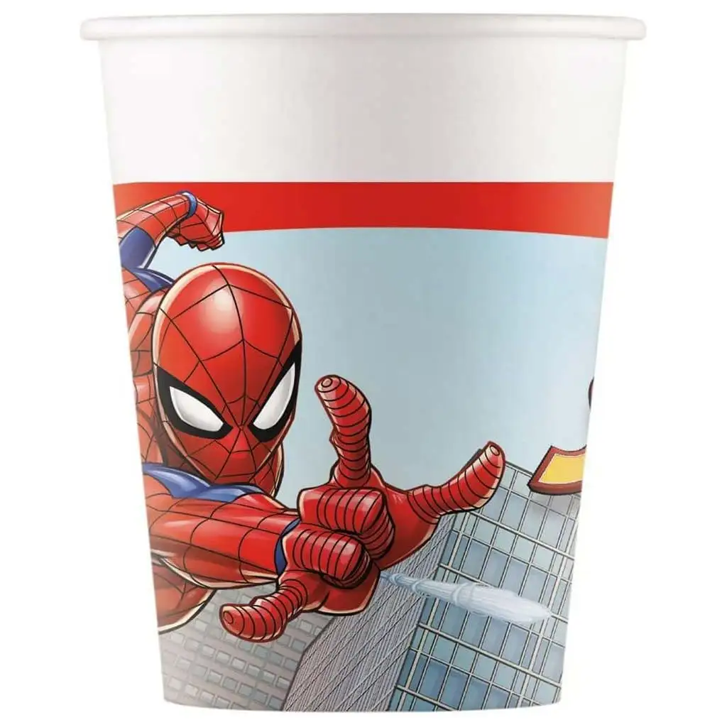 Spider-Man 8-teiliges Pappbecher-Set 200ml