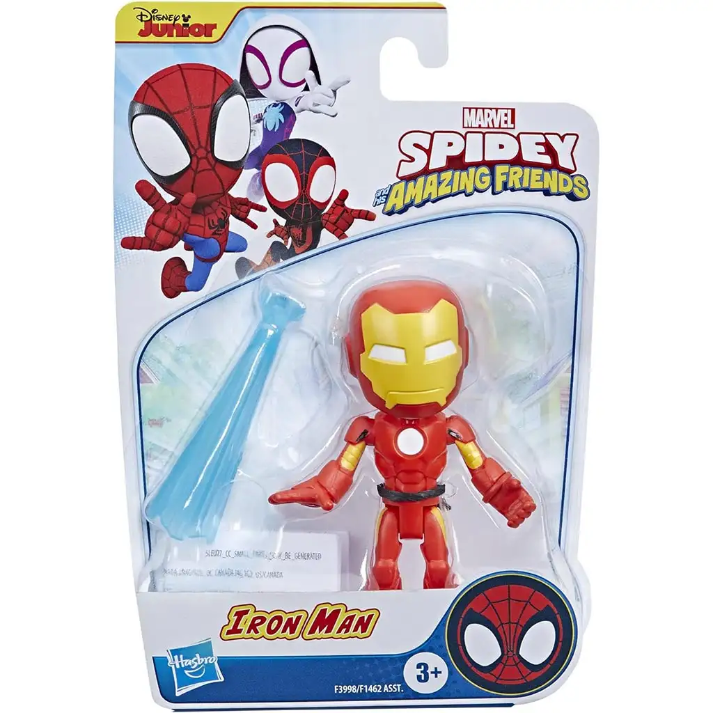 Pókember: Póki és csodálatos barátai Vasember játékfigura kiegészítővel 10cm - Hasbro kép 1