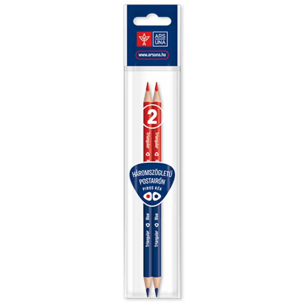 Ars Una: Dreieckiger Brieföffner - rot-blau - 2 Stück